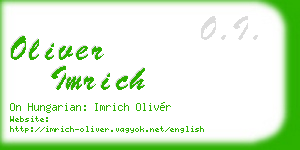 oliver imrich business card